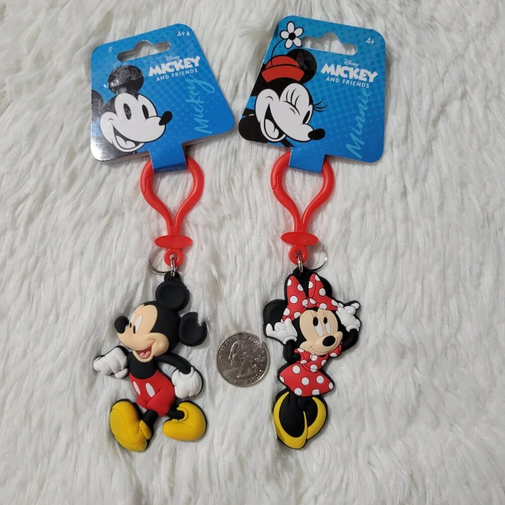 Disney Mickey & Minnie Mouse Keychain Set